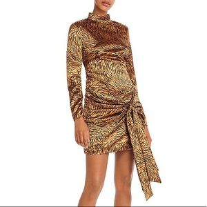 LIKELY Khaleesi Tie-Detail Animal-Print Dress